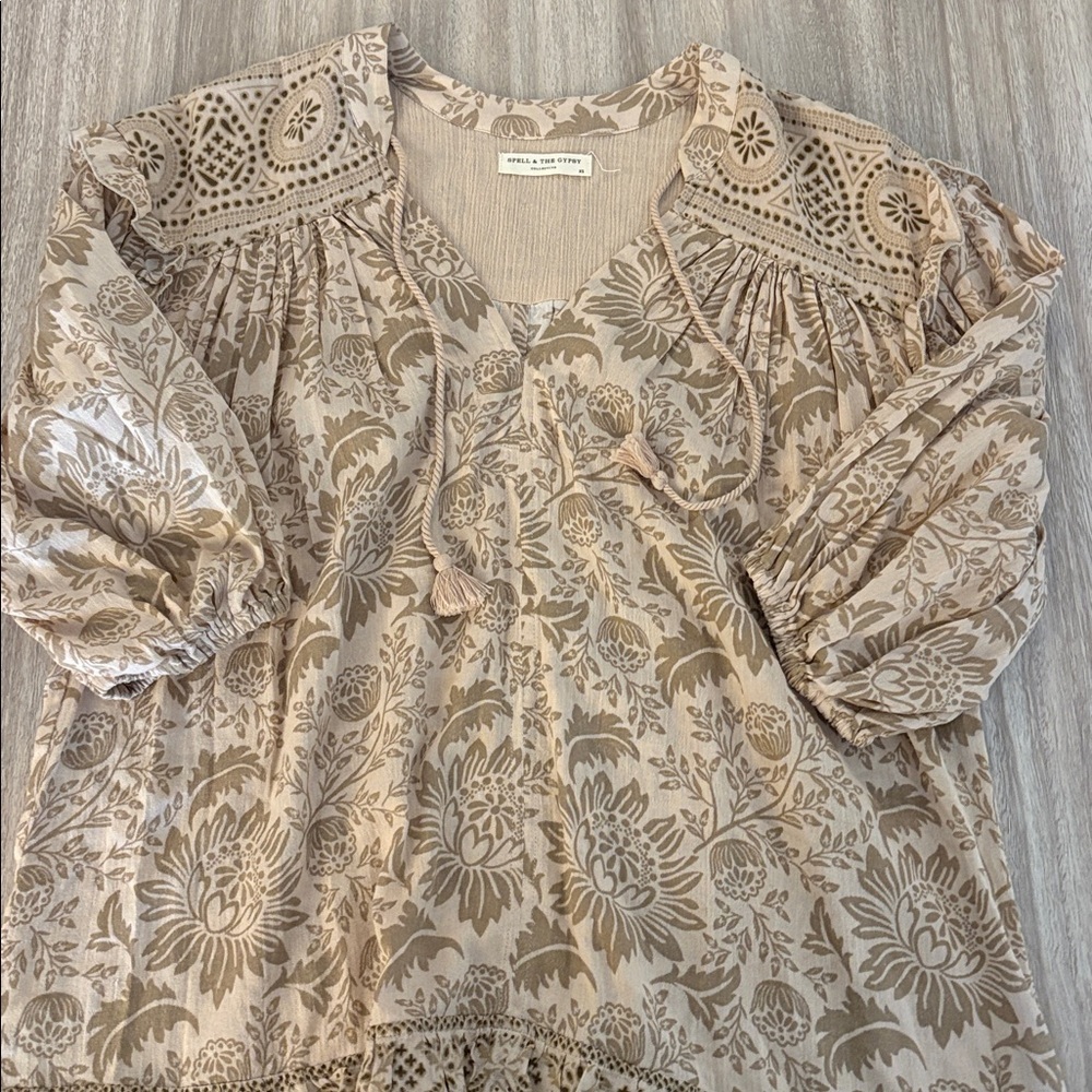 Spell & The Gypsy Lioness Tunic Dress in Smoke Size XS - Picture 5 of 11